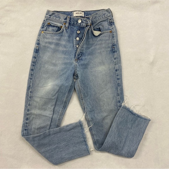 Agolde Riley Button Fly High Waisted Jeans 25 - Picture 1 of 10